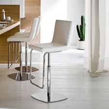 Modern square pu leather adjustable bar stools with back,set of 2,counter height swivel stool by leopard (black) 4.4 out of 5 stars. Contemporary Bar Stools Ideas On Foter