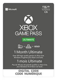 1 Month Xbox Game Pass Ultimate Download Walmart Canada Xbox Gift Card Xbox Gifts Game Pass