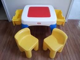 Little Tikes Tykes Building Lego Duplo Block Table W 2 Yellow Chairs On Popscreen In 2020 Block Table Yellow Chair Lego Table