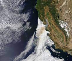 California fires from space at night. County Fire Lights Up The Night