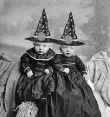 Wee Witch Twins Vintage Halloween Images Halloween Images Vintage Halloween Photos