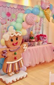 Sugar layons in copyrighted characters and ready made gum paste flowers. Whimsical Candyland Birthday Party Pretty My Party Party Ideas