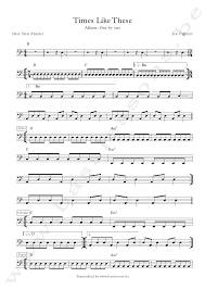 Music video by foo fighters performing times like these. Foo Fighters Times Like These Bass Transcription Nate Mendel