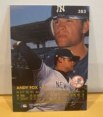 1996 Fleer Ultra #383 Andy Fox Rookie New York Yankees Signed WS