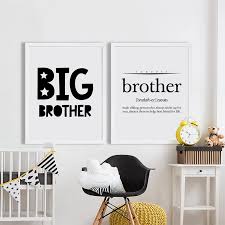 Shop unique custom made canvas prints, framed prints, posters, tapestries, and more. Big Brother Quote Print Boy S Room Wall Art Decor Canvas Poster Brother Definition Canvas Painting Playroom Wall Art Prints Art Print Canvas Posterwall Art Print Aliexpress