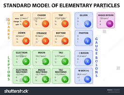 Diagram Standard Model Particle Physics 12 Stock Image
