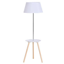 Ajoutez forme et fonctionnalité à n'importe quelle pièce avec des lampes sur pied conçues pour égayer les coins les plus sombres de votre maison. Table De Nuit Lampadaire Table D Appoint Lampadaire Design Scandinave Bois De Pin Metal Blanc Lampadaire Luminaire Decoration Gifi