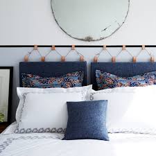 Details the steps required to cover a wood headboard panel with batting and fabric. Diy Upholstered Headboards You Can Make Without Sewing Apartment Therapy