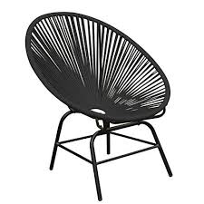 Original Retro Acapulco Chair Anthrazit Schwarz Mexico Stuhl Aus Metall Polyrattan Outdoorstuhl Fur Innen Und Aussen Gartenstu Sessel Stuhl Design Rattan Sessel