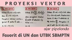 Antara vektor gaya f dan vektor perpindahan r. Proyeksi Vektor Favorit Di Un Dan Utbk Sbmptn Youtube