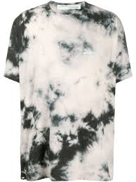 Black And White Tie Dye T Shirt Dress Off White Tie Dye Print T Shirt Farfetch In 2020 Tie Dye Black Tie Dye Bleach Tie Dye