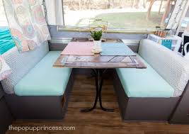 I have found that its hard to keep the outside material off the beds when undoing the canvas surrounding the pull out beds (leaves,water,etc). Becca S Pop Up Camper Makeover Camper Makeover Pop Up Camper Camper Table