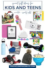 A gift or a present is an item given to someone without the expectation of payment or anything in return. Gift Guide The Best Gift Ideas For Kids And Teens Making Lemonade