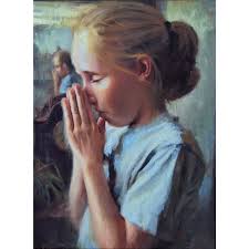 Little Girl Praying by Chuck Marshall