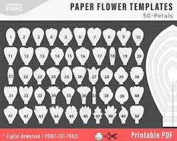 3d flower template paper mesi rsd7 org. Paper Flowers Etsy