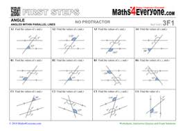Proofs involving parallel lines i. Angles In Parallel Lines Worksheets With Answers Teaching Resources