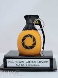 Portal 2 Inspired Lemon Grenade With Sound Portal 2 Portal Portal Game