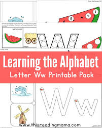 They can be large letters. Learning The Alphabet Free Letter W Printable Pack