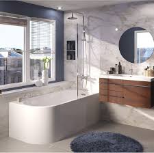 Baignoire Semi Ilot Asymetrique L 75 X L 160 Cm Blanc Sophia Modele Droit Balne Baignoire Idee Salle De Bain Balneo