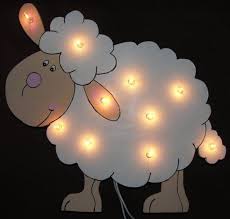 Schaf Als Led Wandlampe Ostern Basteln Holz Kinderzimmer Zubehor Karton Basteln