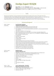 Free examples of writing a client success manager resume that . Lead Devops Engineer Resume Sample Kickresume