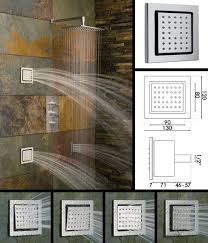Large Square Shower Body Jet 80f Shower Jets Remodel Powerful Shower Heads