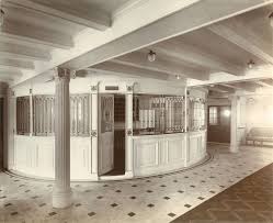 Interior Of The Lusitania 1905 1907 Purser S Office Lusitania Trip Planning Ship