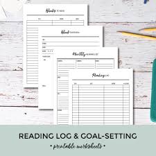 Printable Reading Log Goal Setting Worksheets Reading Log Printable Reading Worksheets Learning Worksheets