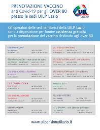 Prendono il via domani nel lazio le vaccinazioni per gli over 80 anni. Prenotazione Vaccino Anti Covid 19 Presso Le Strutture Della Uilp Lazio Uilp