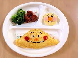 カレーパンマンのオムライス カレーパン キュートな料理 食べ物のアイデア