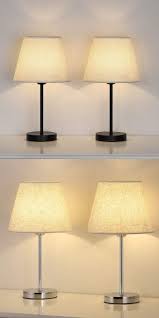 Small Table Lamp Set Of 2 Bedside Desk Lamps Pair Nightstand Lamps 2 Pack Silver Metal Lamp In 2020 Table Lamp Lamp Table Lamp Sets