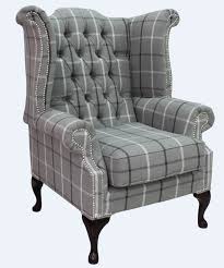 Design excellence and unparalleled construction. Slate Check Chesterfield Fredrick High Back Armchair 3 Designersofas4u