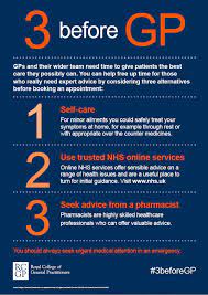 This tool does not provide medical advice it is intended for informational purposes only. 3 Before Gp Important Advice On How To Manage Your Own Health And Choose The Right Service