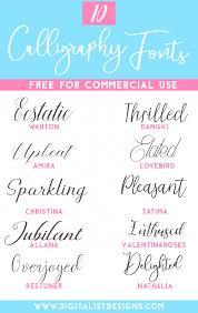 Calligraphy is an artistic writing style where the pressure is varied to create thick and thin lines, all in a single stroke. Free Calligraphy Fonts For Commercial Use Digitalistdesigns