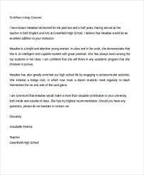 The teacher should take great care in composing the letter as it weighs a great. Free 9 High School Recommendation Letter Samples In Ms Word Pdf