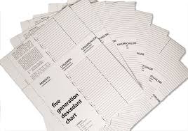 Treeseek 5 Generation Descendants Chart 10 Pack Blank Genealogy Forms For Family History And Ancestry Work