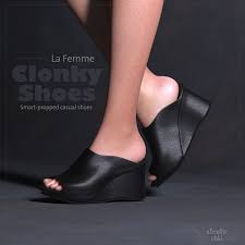 Clonky Shoes for La Femme 3D Figure Assets La Femme - LHomme Poser Figures  Afrodite-Ohki