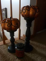 Halloween Orange Glitter Pumpkins With Black Sequined Swirls Michaels 3 Each Clearance On Black Candlestick Black Candlesticks Glitter Pumpkins Witch Candles