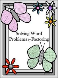 Solving Word Problems By Factoring Solving Word Problems Word Problems Quadratics