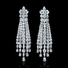18.75ct Diamond 18k White Gold Chandelier Earrings