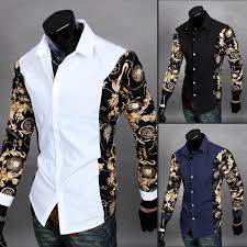Black And Gold Dress Shirt Mens Aliexpress Com Buy 2016 Chemise Mens Clothes Camisa Social Masculina Black Gold Dress Shirts White Shirt Mens Shirt Dress African Men Fashion Men Shirt Style
