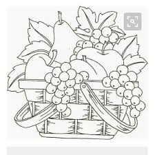Pin By Okiedee On Digi Images Fruit Coloring Pages Basket Drawing Coloring Pages