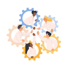 Starkt Samarbete Mellan Engagerade Team I Göronen Som Motivation Till En  Framgångsrik Utveckling Vektor Illustrationer - Illustration av isolerat,  kommunikation: 388300549