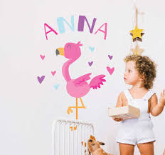 Confectionnée en france, dans notre atelier, nos produits. Sticker Maison Flamant Rose Personnalisable Tenstickers