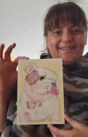 First watercolor painting of a Fowler's Toad