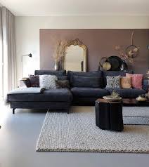 loungebank statement beautiful interieur creueber velours styling juiste chique carmen zwarte blac interieur woonkamer woonkamerbank huis interieur