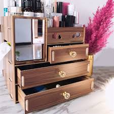 Multi drawer desk organizer from an extraordinary, diy chest of drawers made from old, repurposed cheese boxes. Hoomall Jewelry Container Wood Drawer Organizer Handmade Cosmetic Storage Organizer Box Diy Wooden Storage Box Makeup Organizer Storage Boxes Bins Aliexpress