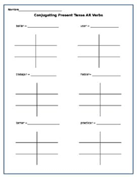 editable spanish verb conjugation chart template spanish