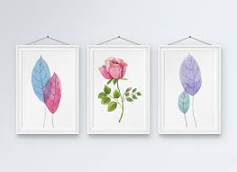 4th anniversary surprise discount 1 day left! Small Fresh Leaves Flowers Decorative Painting Triple Frame Template Image Picture Free Download 401267164 Lovepik Com