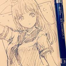 休憩 時間なし illustration doodle drawing otaku manga イラスト 絵 落書き アナログ ilustracao de mangas ilustracoes desenho de rosto